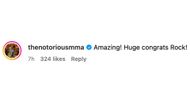 The Notorious' response to Dwayne Johnson on Instagram.